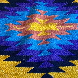SoldNative American design Blanket/Rug Vintage